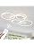 O'NEELDY Modern LED Ceiling Light White Flush Mount Ceiling Lights Fixtures Dimmable 47" Dining Room Light Fixture with Remote 6 Rings Kitchen Lighting Fixtures Ceiling Lamp for Bedroom,Living Room