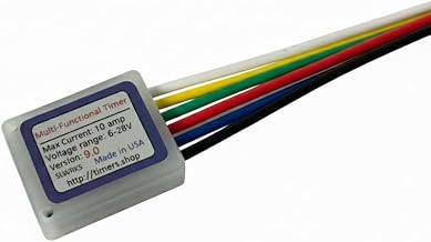 10 Amp Mini Timer Time Delay Relay .2 Sec to 400 Days 6V 12V 18V 24V. Power On Off Delay, Cycling and Trigger, White - Image 1