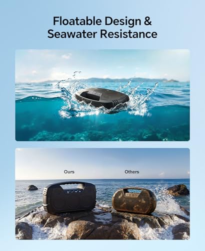 Outdoor Bluetooth Speaker, IPX7 Waterproof, 90W Peak, 32H, Black - Image 6