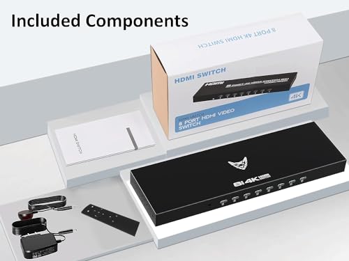 8 Port 4K HDMI Switcher Box IR Remote Control PC PS4 Xbox
