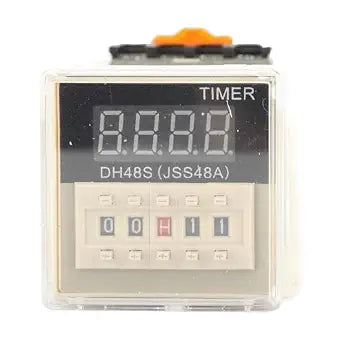 DH48S-2Z 220V Digital Time Relay with Socket Base – Adjustable 0.01S-99H99M, Power On Delay Solid Relays for Industrial Control & Lighting Systems