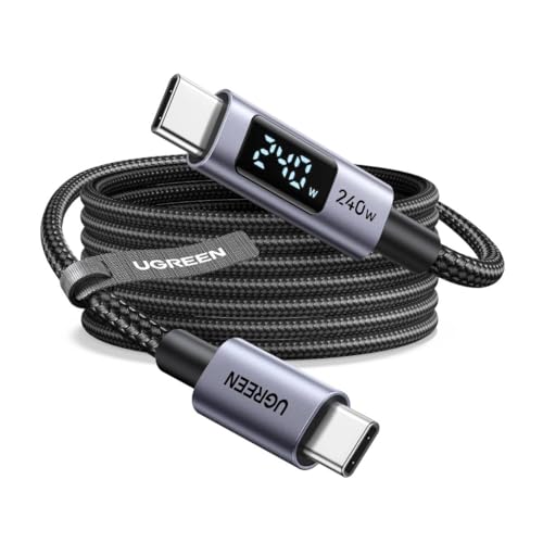 UGREEN 240W USB C Cable with Digital Display, PD 100W Fast Charging, 3.3ft