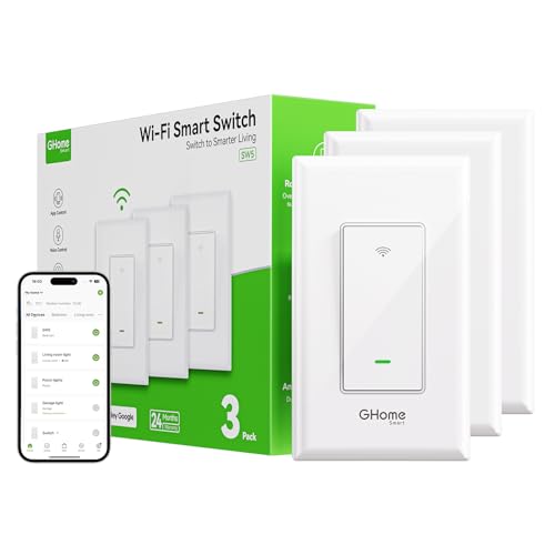 GHome Smart Switches for Lights, Single Pole, SW5-3 | Smart Home - Image 1