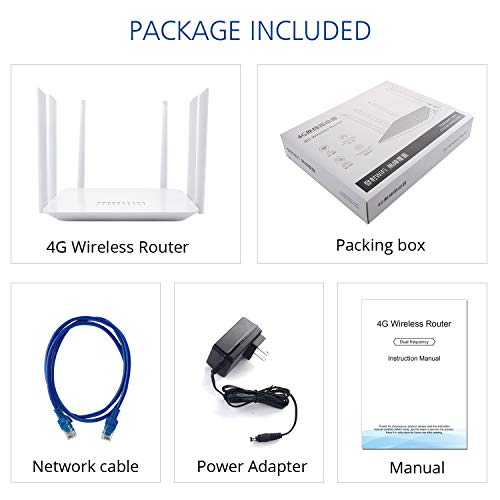 AC1200 WiFi 5 Unlocked 4G LTE Modem Router with SIM Card Slot,LT16S