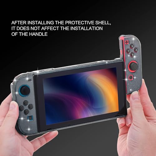 Nintendo Switch Glitter Hard Case, Dockable Cover, Screen Protector & Grips
