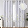 Estelar Textiler Greyish White Patterned Curtains for Living Room 52Wx84L
