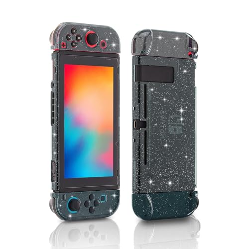 Nintendo Switch Glitter Hard Case, Dockable Cover, Screen Protector & Grips