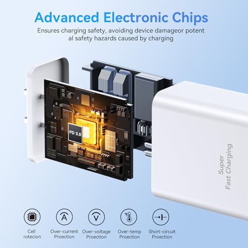 45W Samsung Charger Fast Charging,2Pack Dual Port Super Fast USB C Charger Block,Quick Type C Chargers Adapter 10FT Long USB C Cable for Samsung Galaxy S25 Ultra/S25+/S25/S24/S23/S22/S21/S20/Note20/10 - Image 7