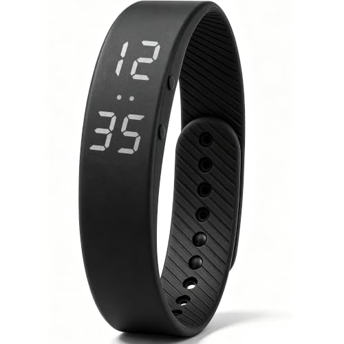 Silent Vibrating Alarm Wristband, Rechargeable Fitness Activity Tracker