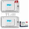 Premium 2 PCS Large AC Thermostat Lock Box Cover with Key Fits with Thermostats 8.1 "W x 4.5 "H or Smaller Clear PC Material Security Guard Case for Indoor Lockable Tempreture Protection