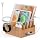Pezin & Hulin Bamboo Charging Station with USB Charger,5Cables-Natural