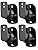 TNP Universal Satellite Speaker Wall Mount Bracket Ceiling Mount Clamp with Adjustable Swivel and Tilt Angle Rotation for Home Theater Surround Sound System Satellite Speakers - 4 Pack, Black