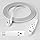 3-Outlet Flat Extension Cord 30 FT, 3 Prong Angled Plug, SPT-3, Power Strip