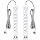 Mifaso 2 Pack Power Strip, 5FT Flat Plug Extension Cord, Surge Protector