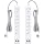 Mifaso 2 Pack Power Strip, 5FT Flat Plug Extension Cord, Surge Protector
