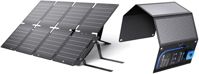 BigBlue 28W Solar Panel Charger with Dual USB and BigBlue 60W Solar Panels with Tripe Outputs
