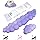 Silky Cloud Wrist Rest Set for Keyboard & Mouse, 16.9", Purple Star