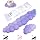 Silky Cloud Wrist Rest Set for Keyboard & Mouse, 16.9", Purple Star