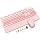 Wireless Keyboard and Mouse Combo, Magnetic Soft-Touch Wrist Rest, Pink