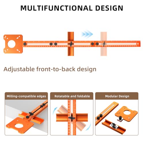 Imbot Router Circle Cutting Jig Adjustable Woodworking Cabinet Hardware