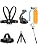 6 in 1 Accessories Kit for Action Camera, Chest Mount Harness Strap, Head Strap Mount, Suction Cup, Selfie Stick, Floating Handle Grip, Flexible Octopus Tripod, Fit for Recording VLOG/POV