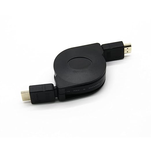 Retractable HDMI 2.0 Cable 1.5m/5ft Length 4K Resolution, Black