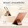 Cell Phone Stand for Desk - Portable Wood Phone Holder for Bed Compatible with iPhone 16 15 14 13 Pro Max 12 11 iPad mini, Smartphone, Wooden Office Aesthetic Desk Accessories