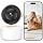 VSKY 3MP Rotatable WiFi Camera for Pet Baby Watching, Wall Mountable PT Camera 7x24h Recording DC5V Type-C Power Supply, White