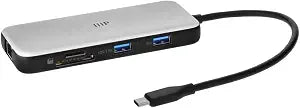 Monoprice 8-in-1 Dual-HDMI Dock with 10Gbps USB Ports, 10 Gbps USB Ports, 100W Passthrough Charging, Ethernet, SD/MicroSD Readers, Plug‑and‑Play, Works with Windows, MacOS, and Thunderbolt Systems - Image 1