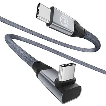 90 Degree USB C Cable 15ft, 90° USBC to USBC Monitor Cable 5K/4K 60Hz