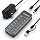 RSHTECH 7-Port Powered USB 3.2/USB C Hub with 10Gbps USB-A 3.2, 2 USB-C 3.2, 4 USB 3.0 Ports, Individual Touch Switches, 3.3ft Cable and 5V Power Adapter, USB Hub Splitter for Laptop/PC, RSH-ST07C