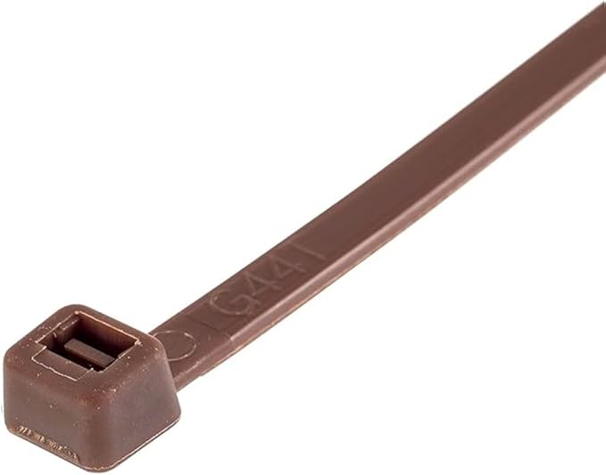 GTSE 6 Inch Brown Zip Ties, 1,000 Bulk Pack, 40lb Strength, UV Resistant Strong Nylon Cable Ties, Self-Locking 6" Tie Wraps