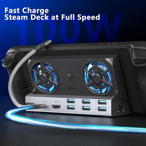 YCE12-in-1 Steam Deck Dock for ROG Ally X, Steam Deck, Legion Go, Switch