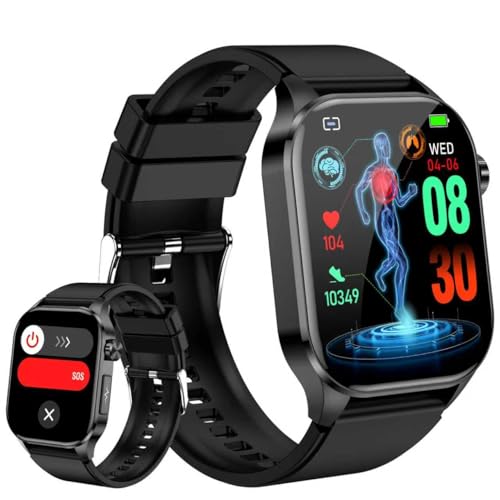 Smart Watch for Men Women with Bluetooth Calls, Blood Pressure Heart Rate Blood Oxygen Stress HRV Monitor Sleep Tracker, 150+ Sports Modes Fitness Tracker, IP68 Waterproof, Pedometer For Android/iOS