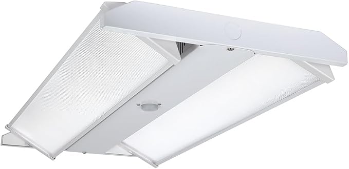 Metalux HBLAO 2 ft High Bay LED Shop Light, 400W Equivalent, 24,000 Lumens, Adjustable Optics, Selectable CCT 3500K/4000K/5000K, Garage, Workshop, Warehouse Lighting - HBLAOS-1824C3R