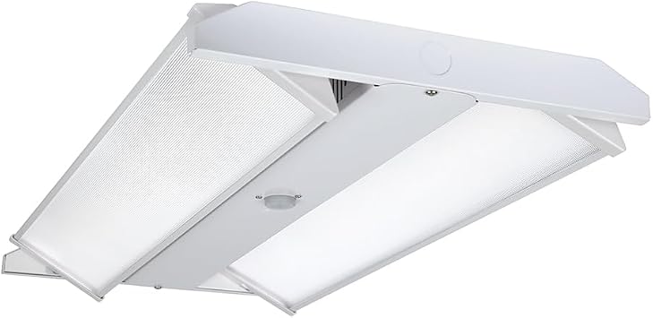 Metalux HBLAO 2 ft High Bay LED Shop Light, 400W Equivalent, 24,000 Lumens, Adjustable Optics, Selectable CCT 3500K/4000K/5000K, Garage, Workshop, Warehouse Lighting - HBLAOS-1824C3R