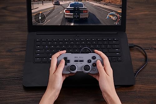 8Bitdo SN30 Pro Retro Classic GamePad USB Wired Controller - Gray