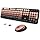SkyGive Wireless Keyboard and Mouse Combo, Ergonomic Full Size Typewriter Retro Round Keycaps Keyboard, Compatible with Windows, PC, Perfect for Home and Office Keyboards (Aurora Red)