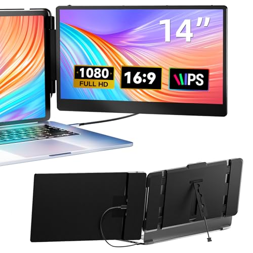 Laptop Screen Extender, 14" FHD 1080P IPS Dual Lapto | Computer Access - Image 2
