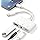 USB-C & Lightning to 3.5mm Audio Jack Adapter, Lightning to USB C Adapter with USB-A OTG Port and 3-in-1 USB-C Port for Charging, Data Transfer & Aux Audio, Compatible with iPhone17 iPad Galaxy S26
