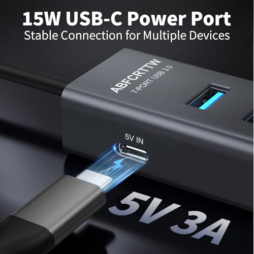4Ft 7-Port USB 3.0 Hub for Desktop - Aluminium USB E | Computer Access - Image 6