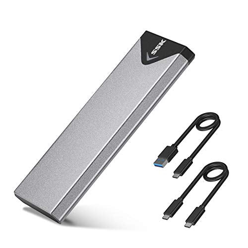SSK M.2 to USB NVMe SATA SSD Enclosure USB 3.2 Gen2 10Gbps Adapter Reader