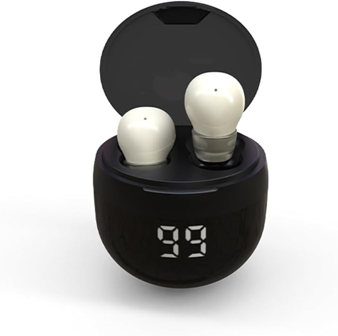 SK18 Ultra Small in-Ear Headset Wireless Invisible Smallest Bluetooth Earbuds for Sleep Comfortable with Mic and Fitable for All Type Ears Stereo Sound Earphones IPX5 Waterproof（Khaki）