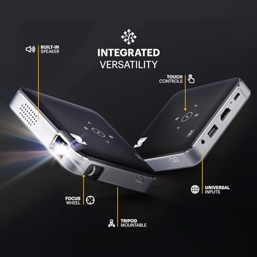 KODAK Luma 150 Type 4 Pocket DLP Pico Projector Kit, Mini Projector, Black