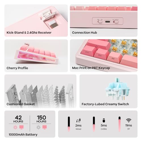 EPOMAKER TH80 V2 PRO Wireless Gaming Keyboard with Screen&Knob, 10000mAh