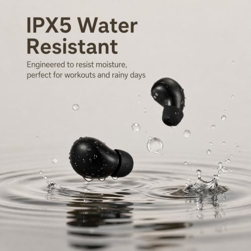 Mini Invisible Bluetooth Earbuds, Wireless for Small Ears (Black)