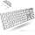 Macally Wired Keyboard for Mac with USB Hub (2X USB-A / 1x USB-C) - Compatible Backlit Apple Keyboard with Dual Interface - Auto OS Detection for Mac, MacBook, iMac, PC, Android, iPad, iOS - Silver