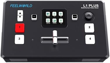 FEELWORLD L1 Plus Multi-Camera Video Mixer Switcher Touch Screen USB2.0 Recording PTZ Control USB3.0 Fast Streaming 2" TFT Touch Screen T-BAR Switching - Image 1
