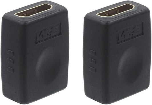 VCE HDMI Coupler HDMI Female to Female Connector 3D 4K Extension Adapter Compatible with PCs and Xbox One，Wall-Mounted TVs and TV Sticks, 2-Pack