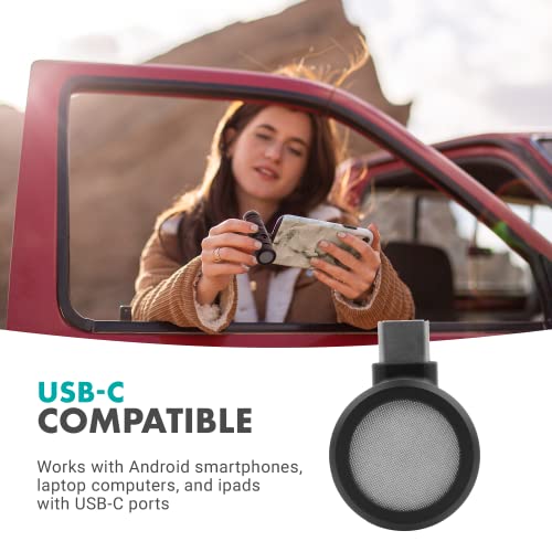 Movo DoubleMic-UC Dual Capsule Phone Microphone for USB-C Devices- Two-Sided Cardioid Condenser Android Shotgun Mic for Video Recording- Professional Microphone for Samsung, iPad Pro, Google Pixel
